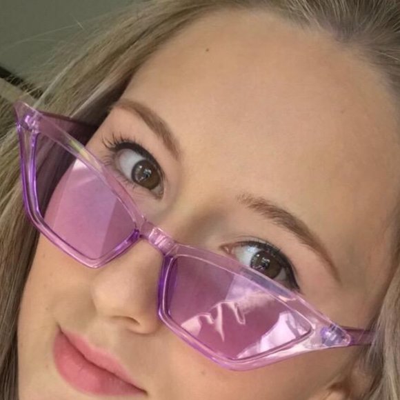 Purple small cat eye sunglasses main image 6